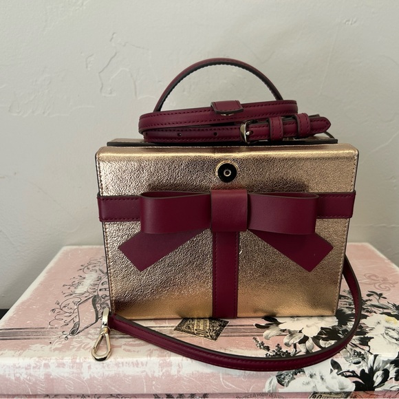 Kate Spade Metallic Gold and Deep Red Mini Bag - Picture 7 of 7